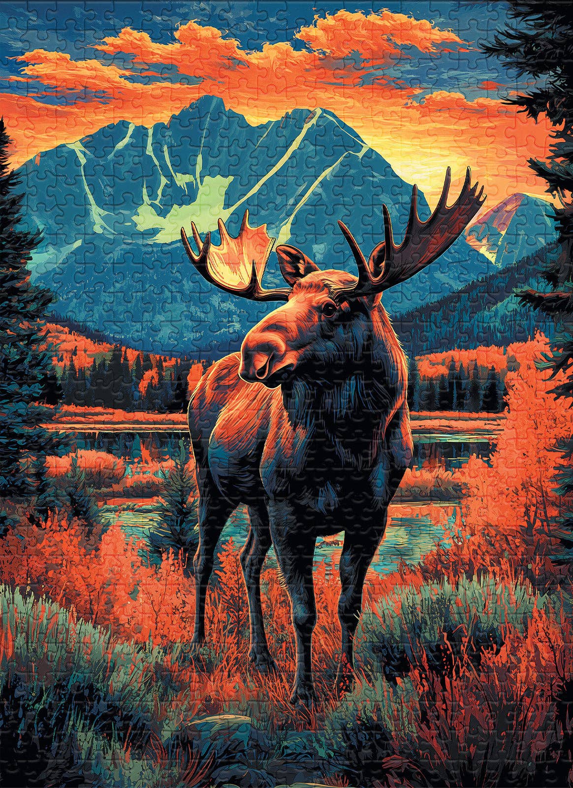Mountain Moose Puzzle - 500 Piece