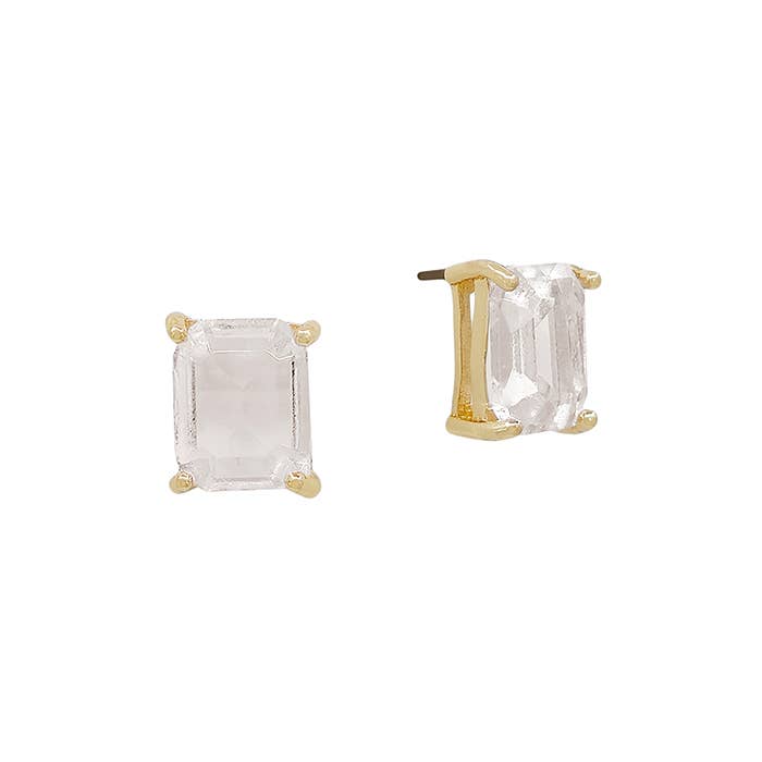 Stud Clear Earrings