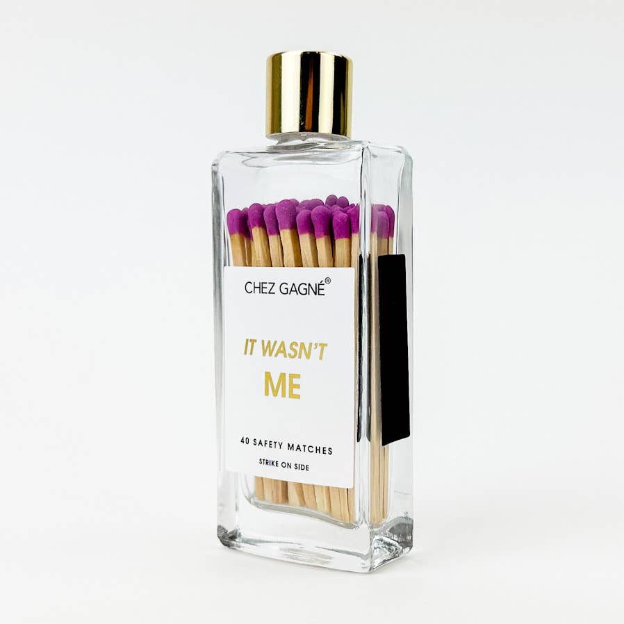 It Wasn't Me Matches - Glass Bottle Matchsticks