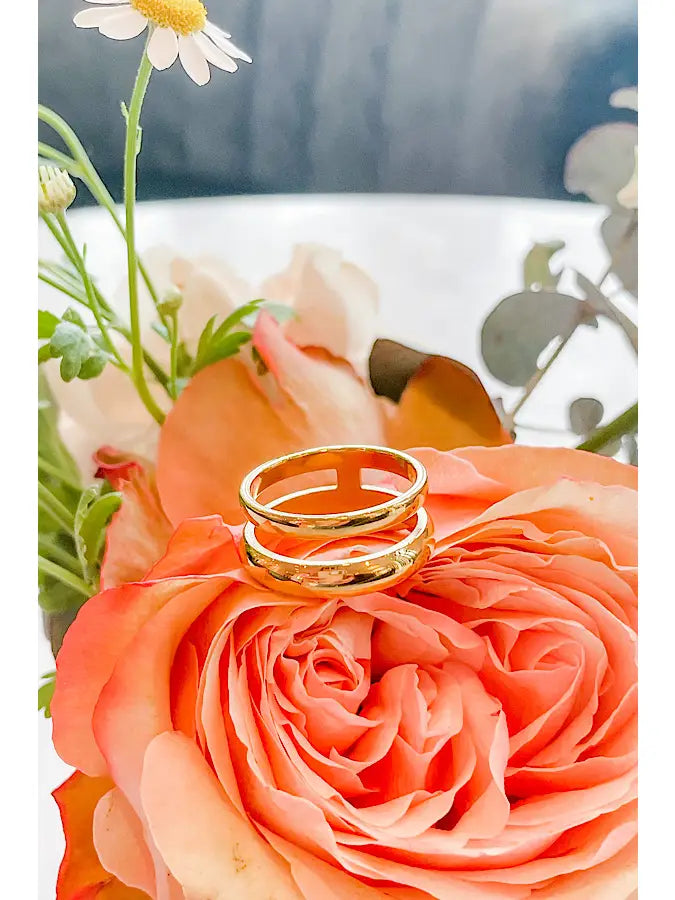 Double Band Gold Ring
