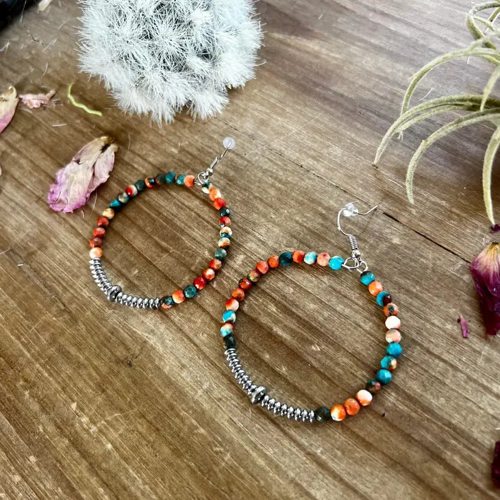 Hematite Hoop Earrings