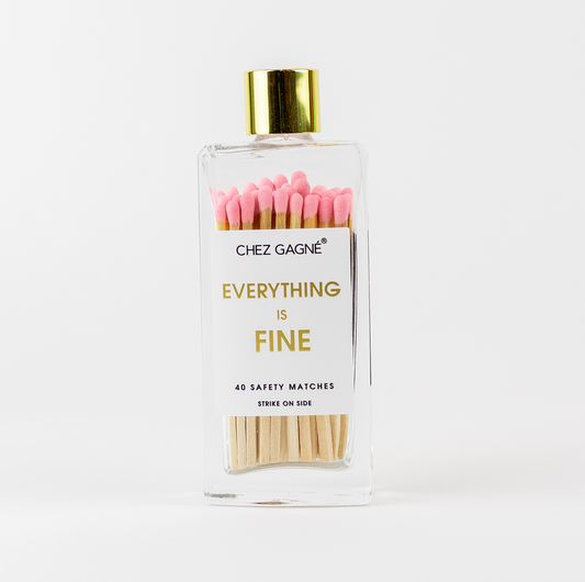 Everything is Fine Matches - Glass Bottle Matchsticks