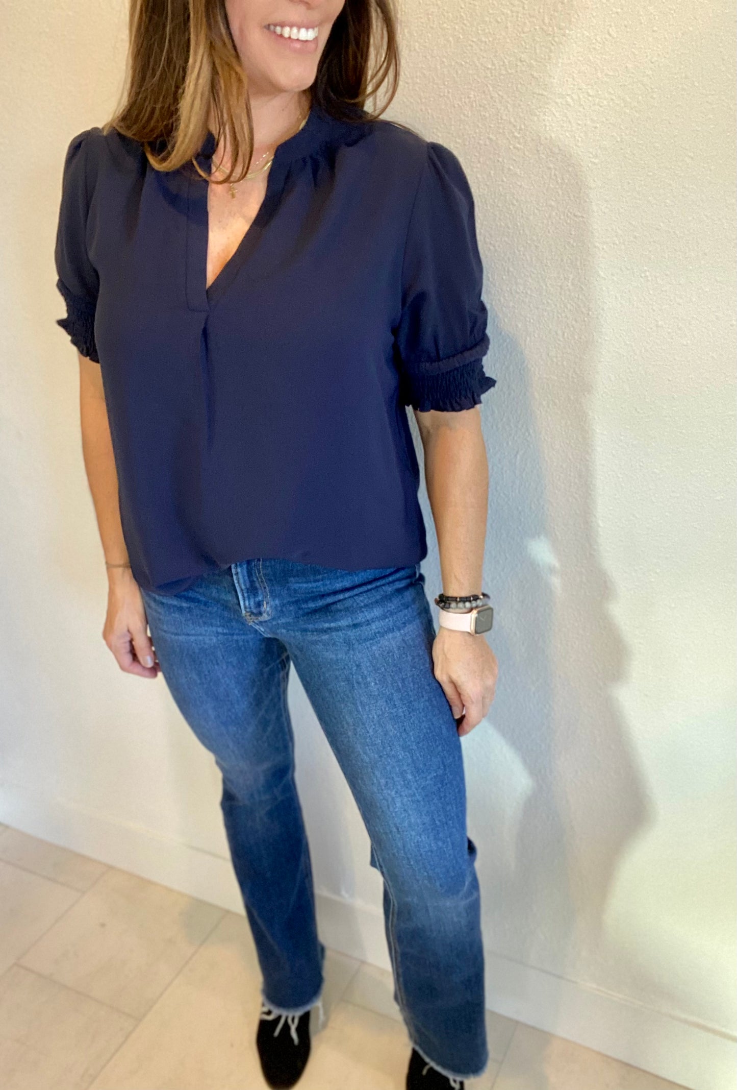 Navy Dare Blouse
