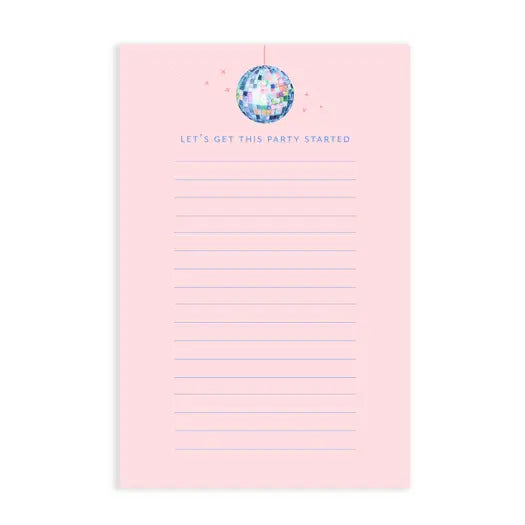 Let's Get This Party Started Disco Notepad