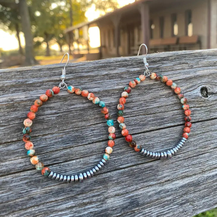 Hematite Hoop Earrings