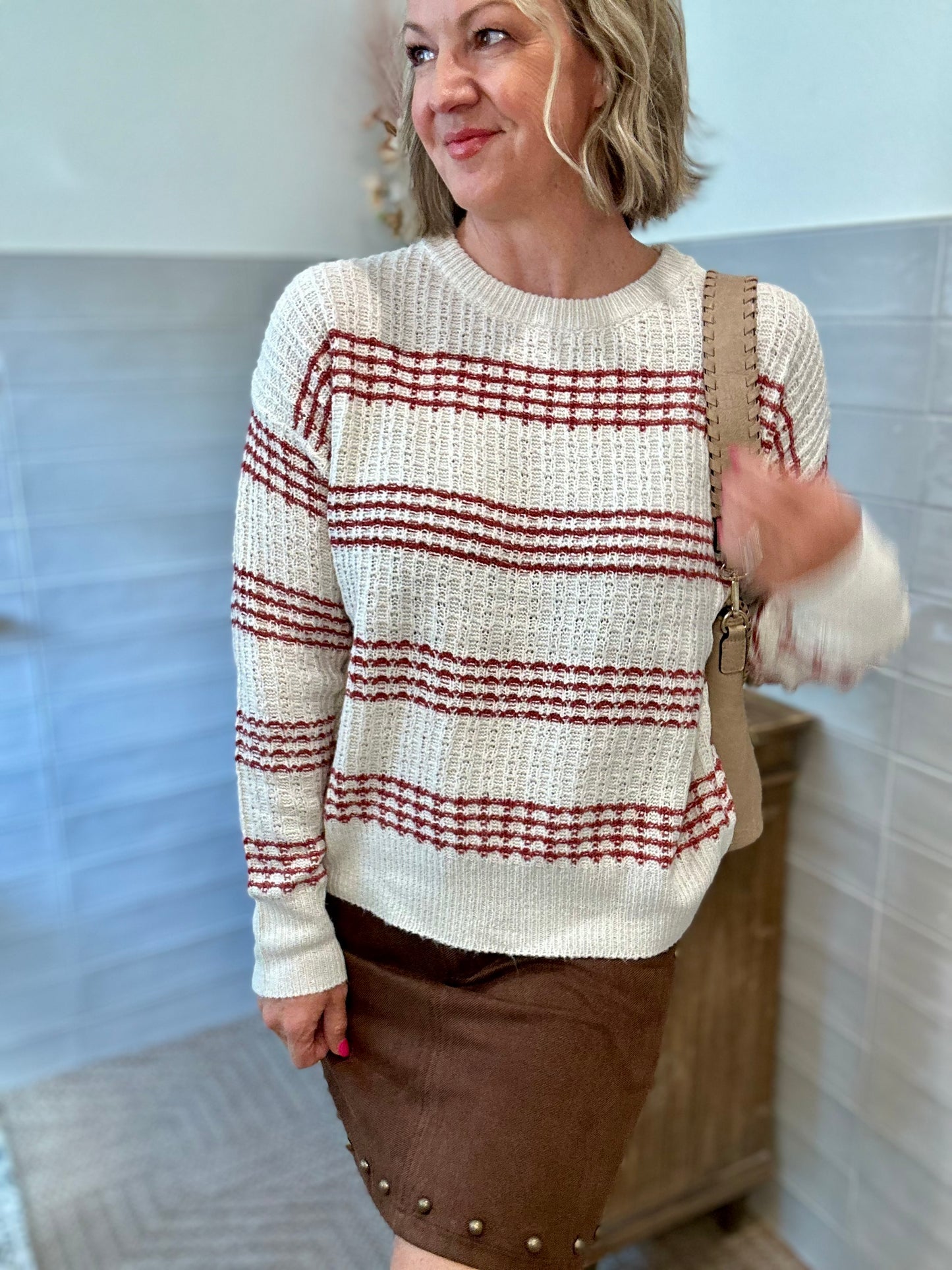 Brown Suede Mini Skirt