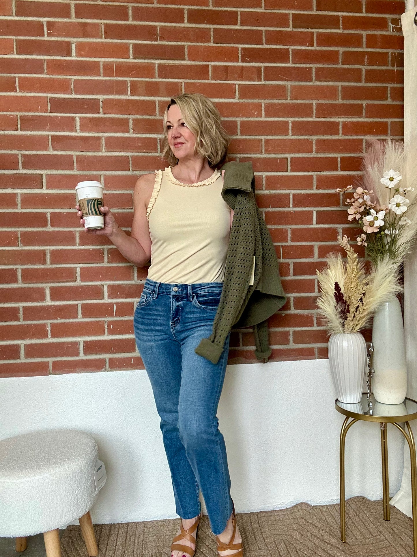 Alexia Mid Rise Slim Straight Jeans