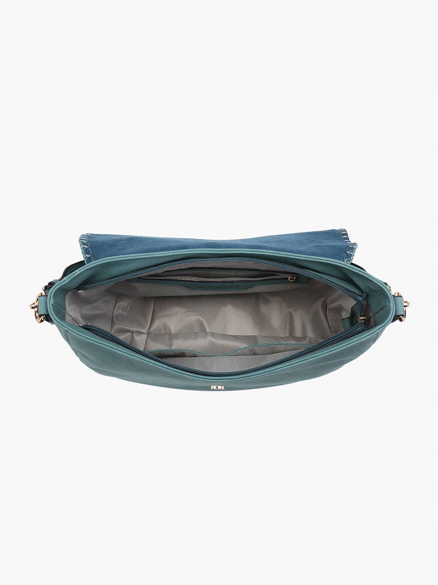 Jess Faux Suede Satchel Handbag