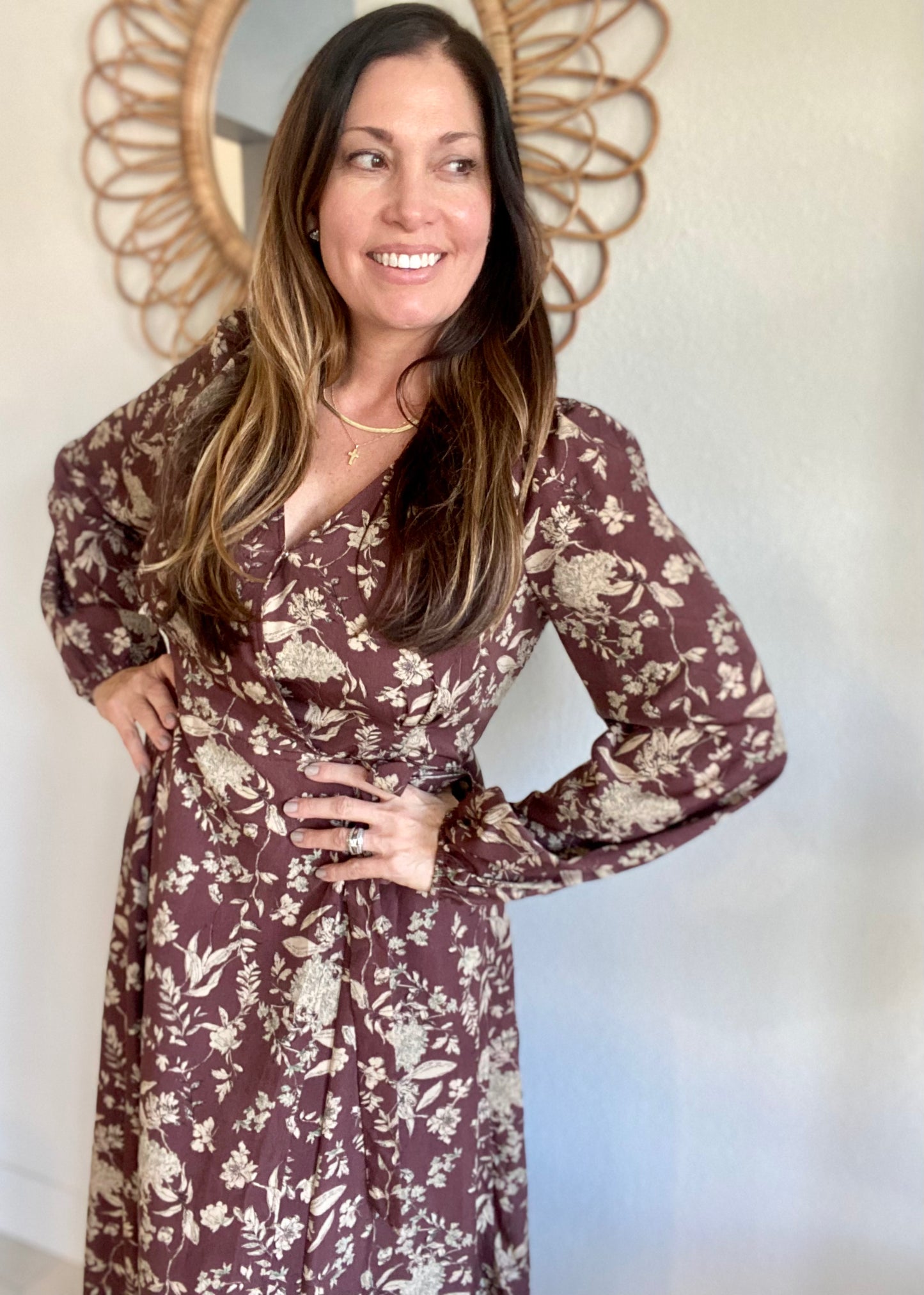 Fall Floral Maxi Dress