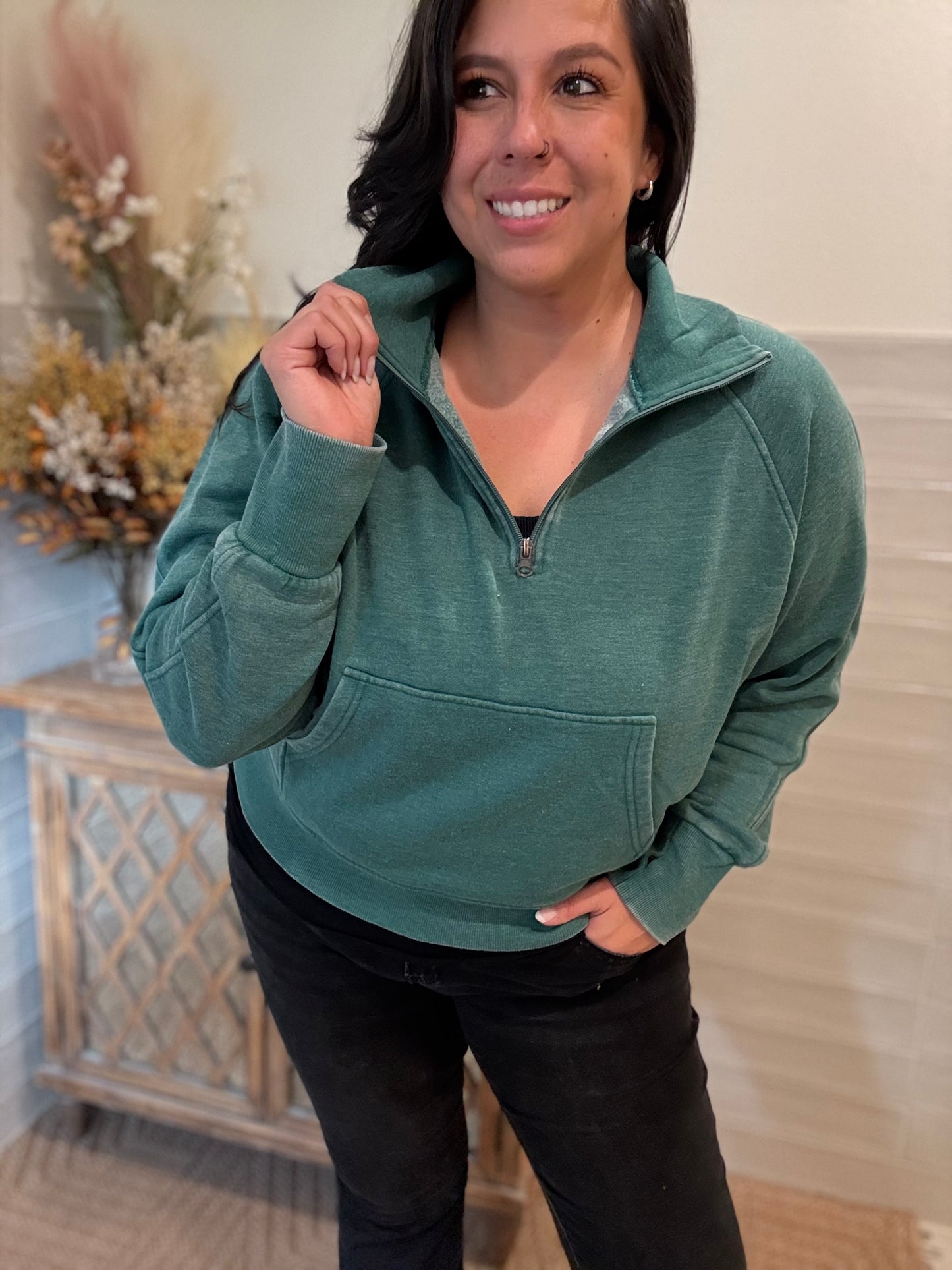 Dk Green Cozy Sweatshirt