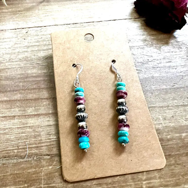 Multi-Turquoise Dangle Earrings
