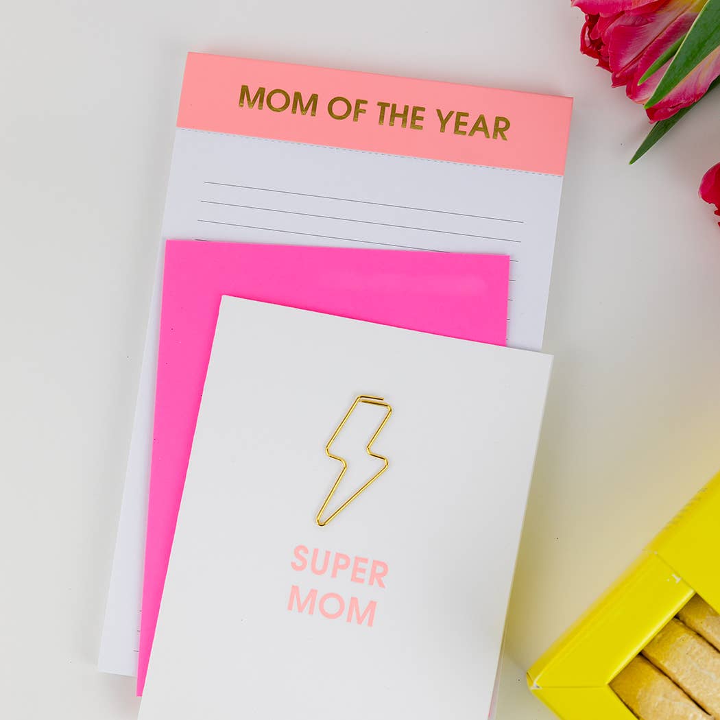 Mom of The Year - Lined Notepad