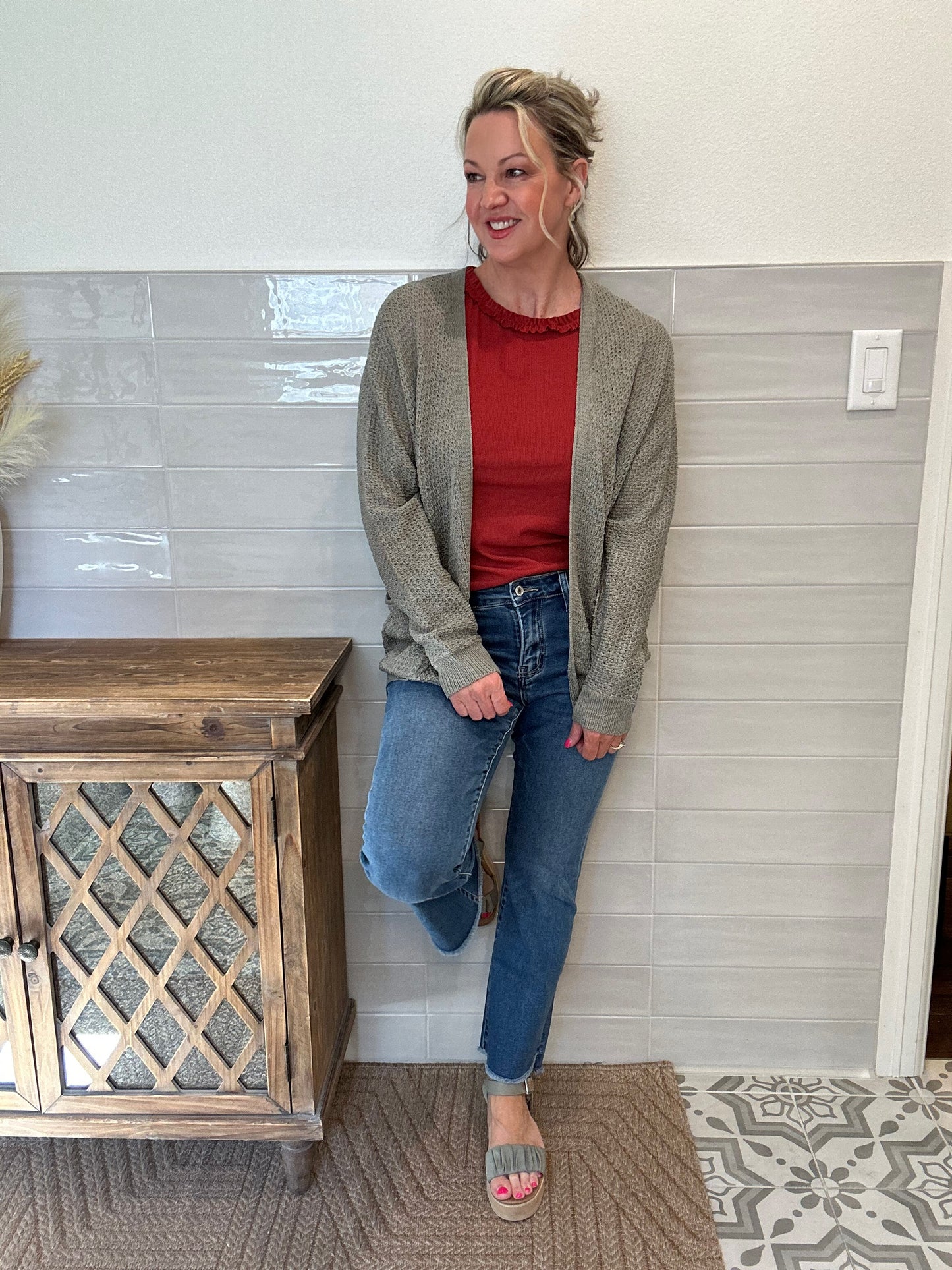 Dusty Sage Dolman Cardigan