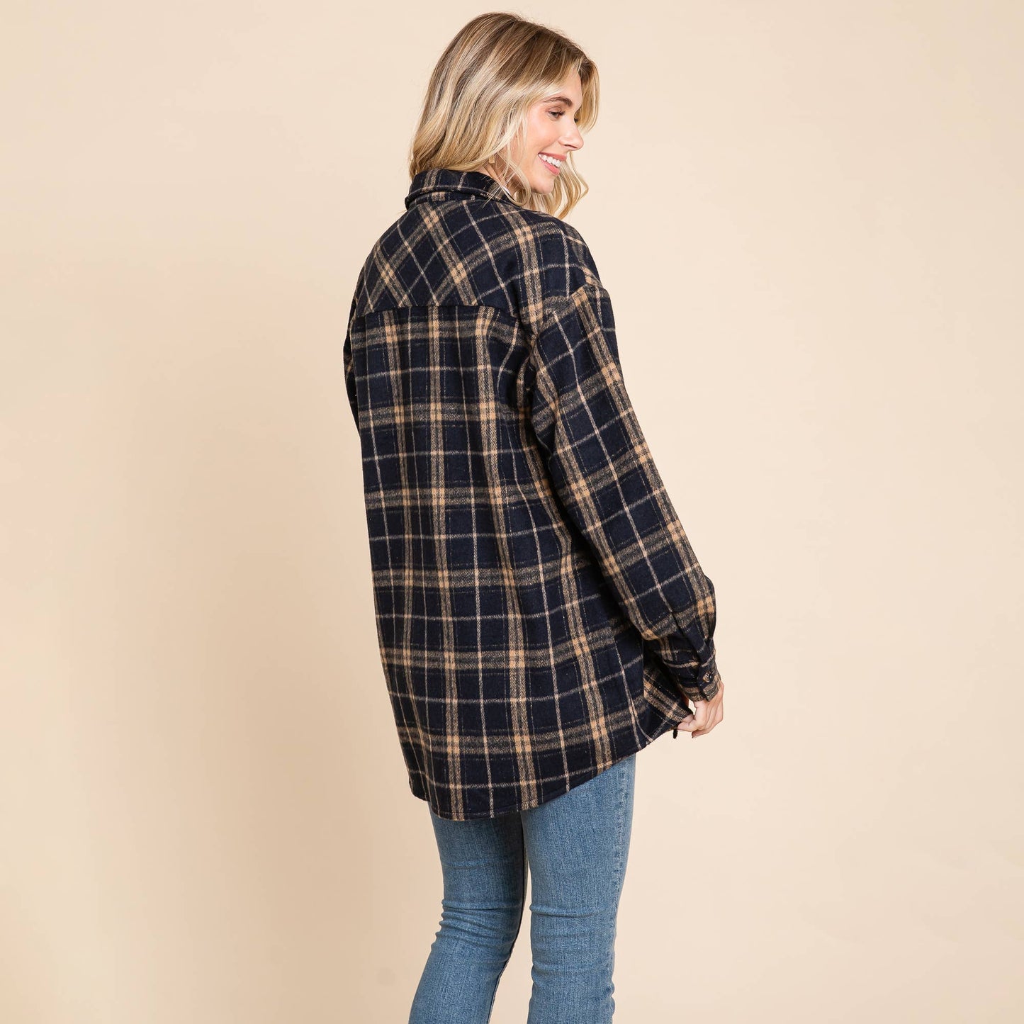 Plaid Flannel Shacket Shirt