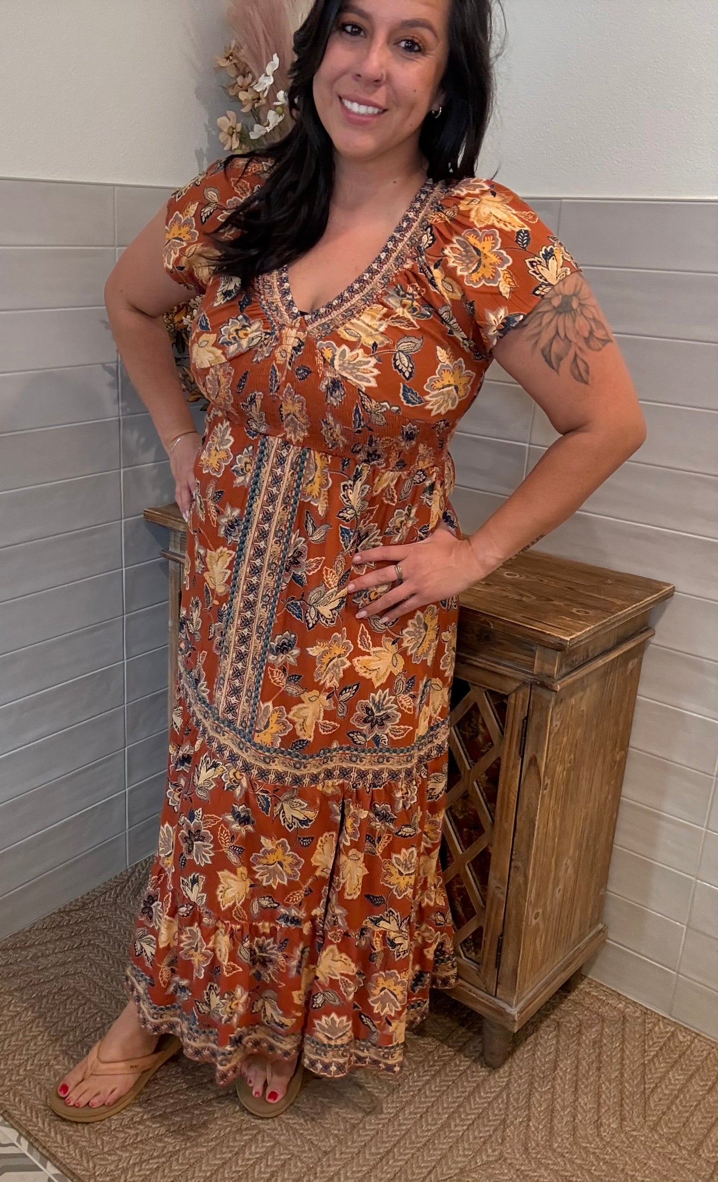 Autumn Twist Maxi Dress