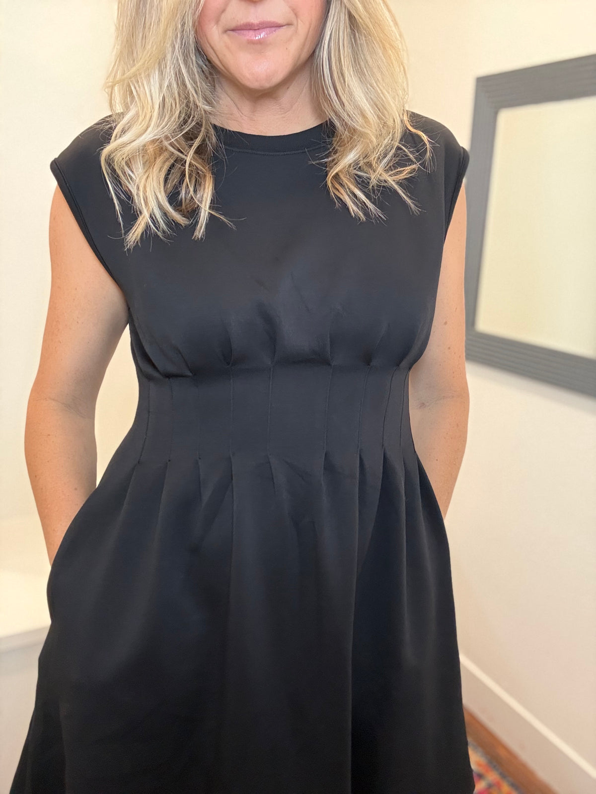 Black Pintuck Dress