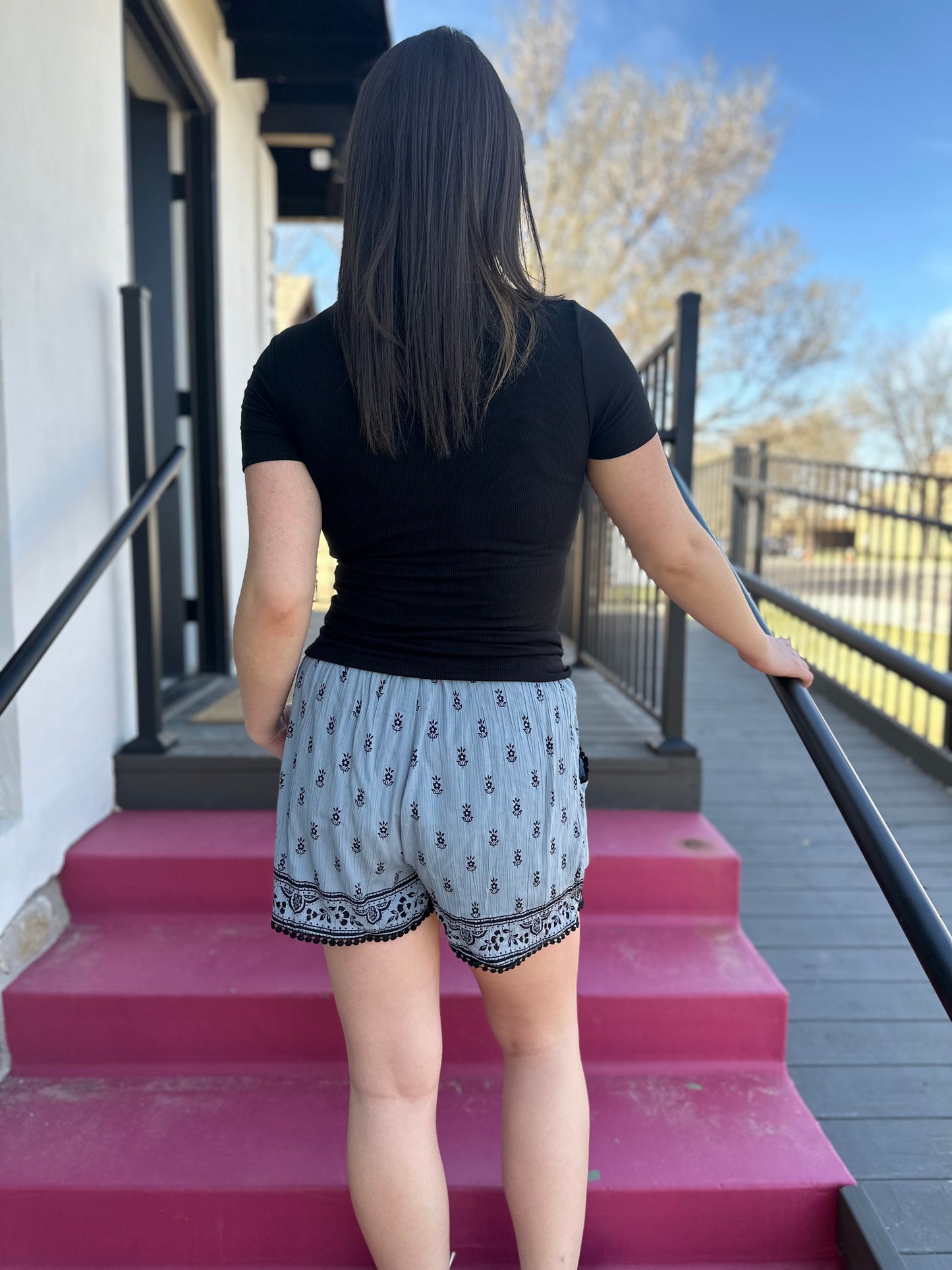 Blue Tassle Shorts