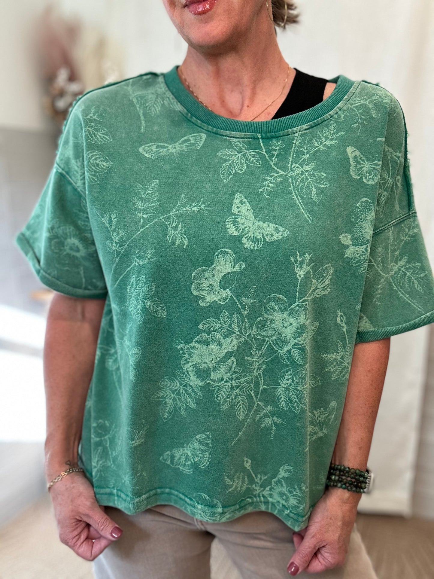 Mineral Wash Green Sweatshirt