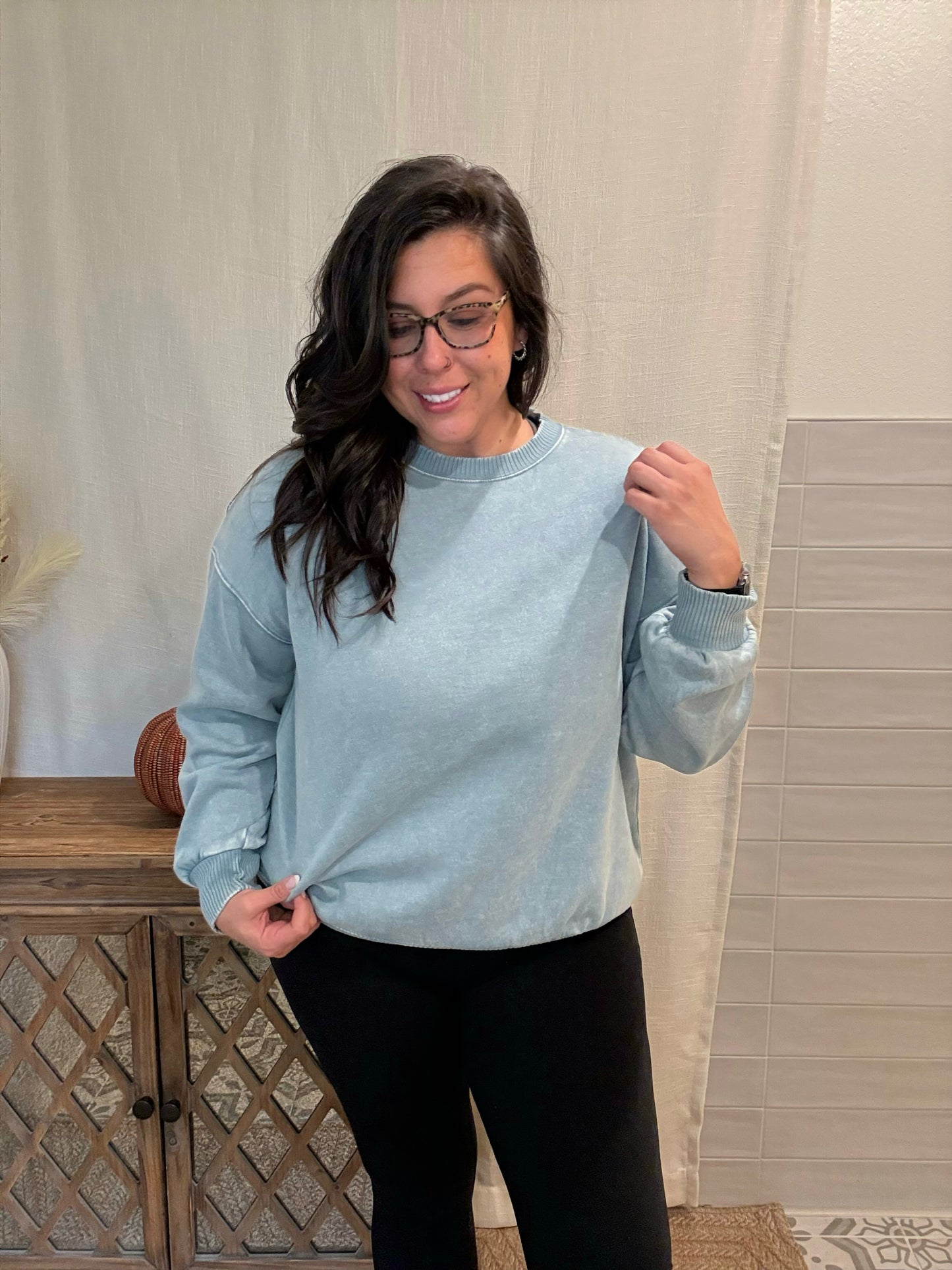 Oversized Acid Wash Sweatshirt