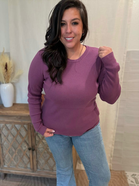 Orchid Ribbed Sweater