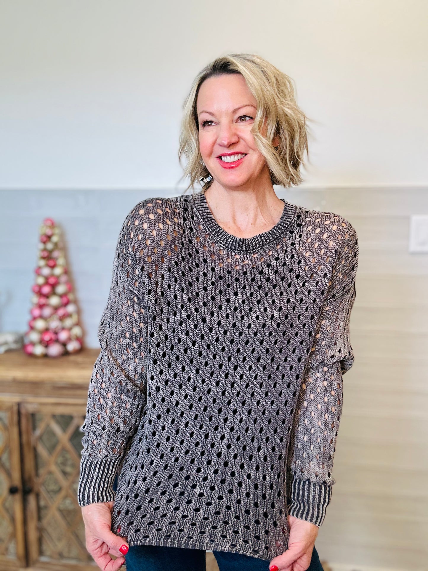 Charcoal Knit Sweater