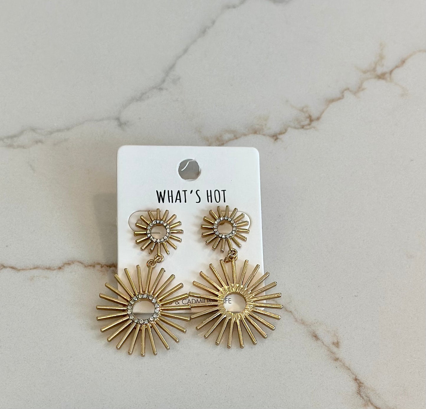 Gold Sunburst Earring