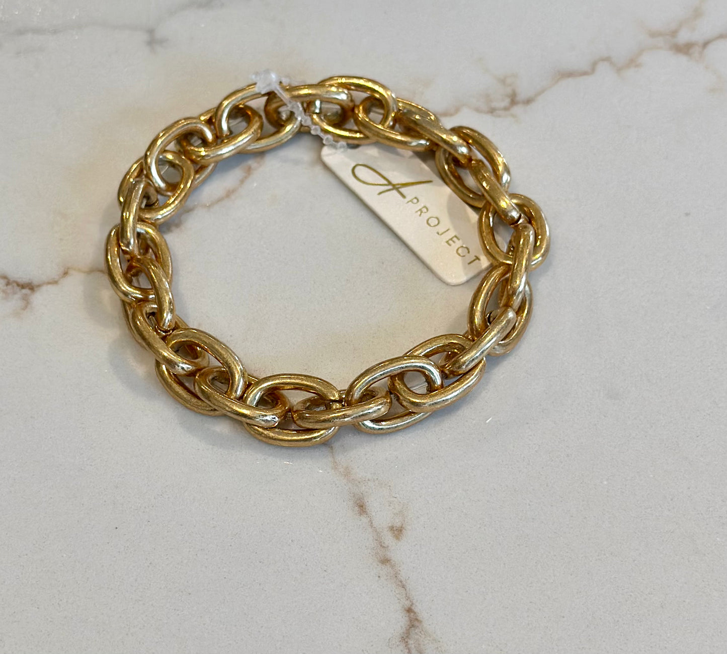 Worn Chain Link Bracelet