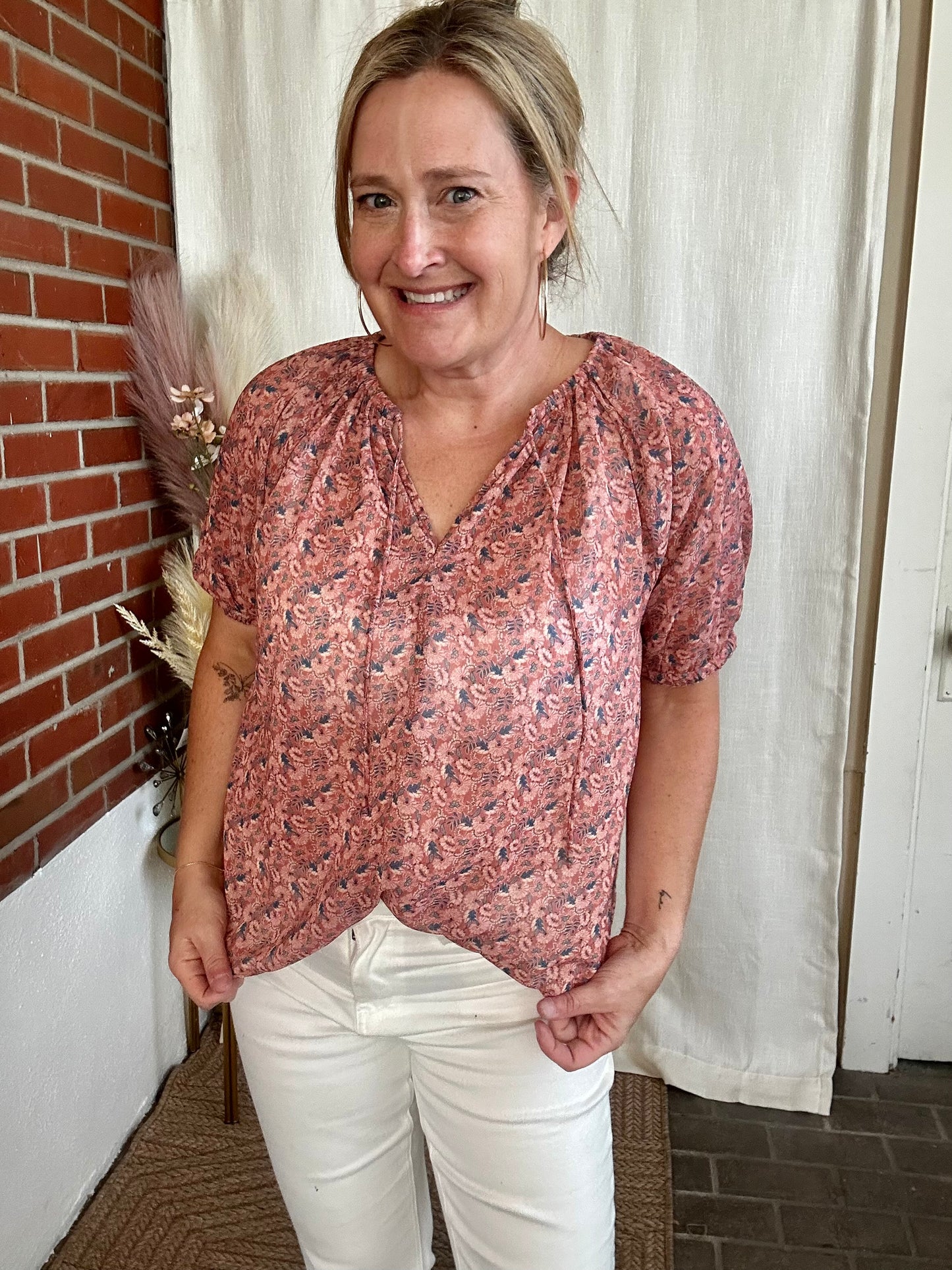 Half Sleeve Chiffon Blouse