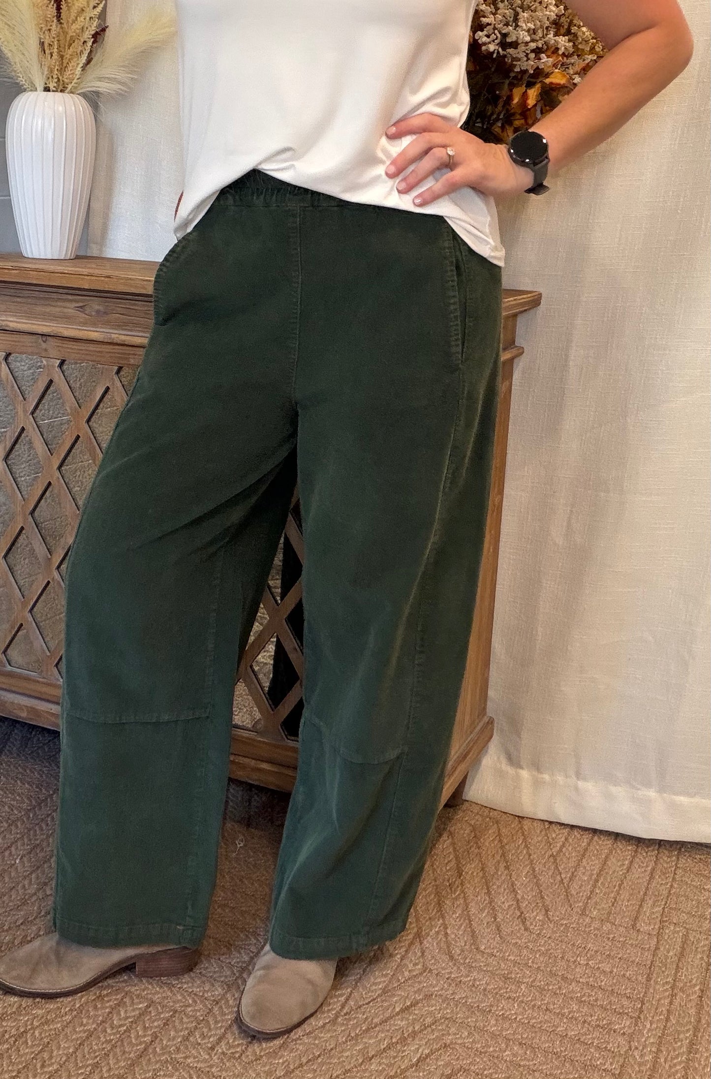 Hunter Green Corduroy Pants