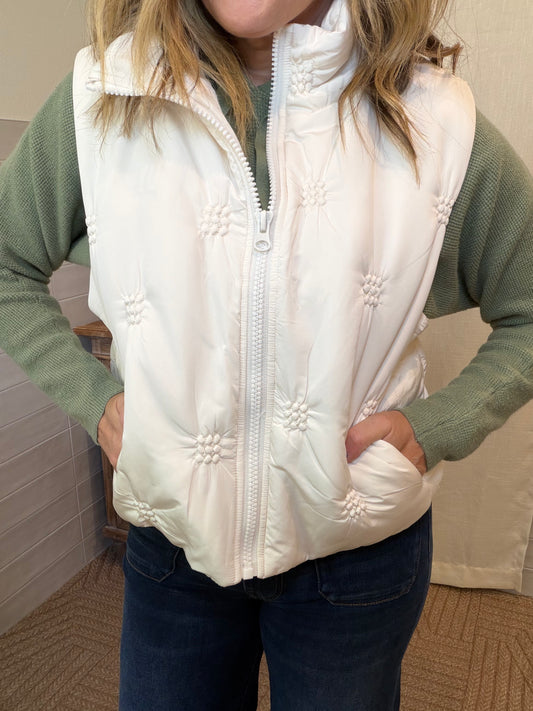 Cream Quilt Vest
