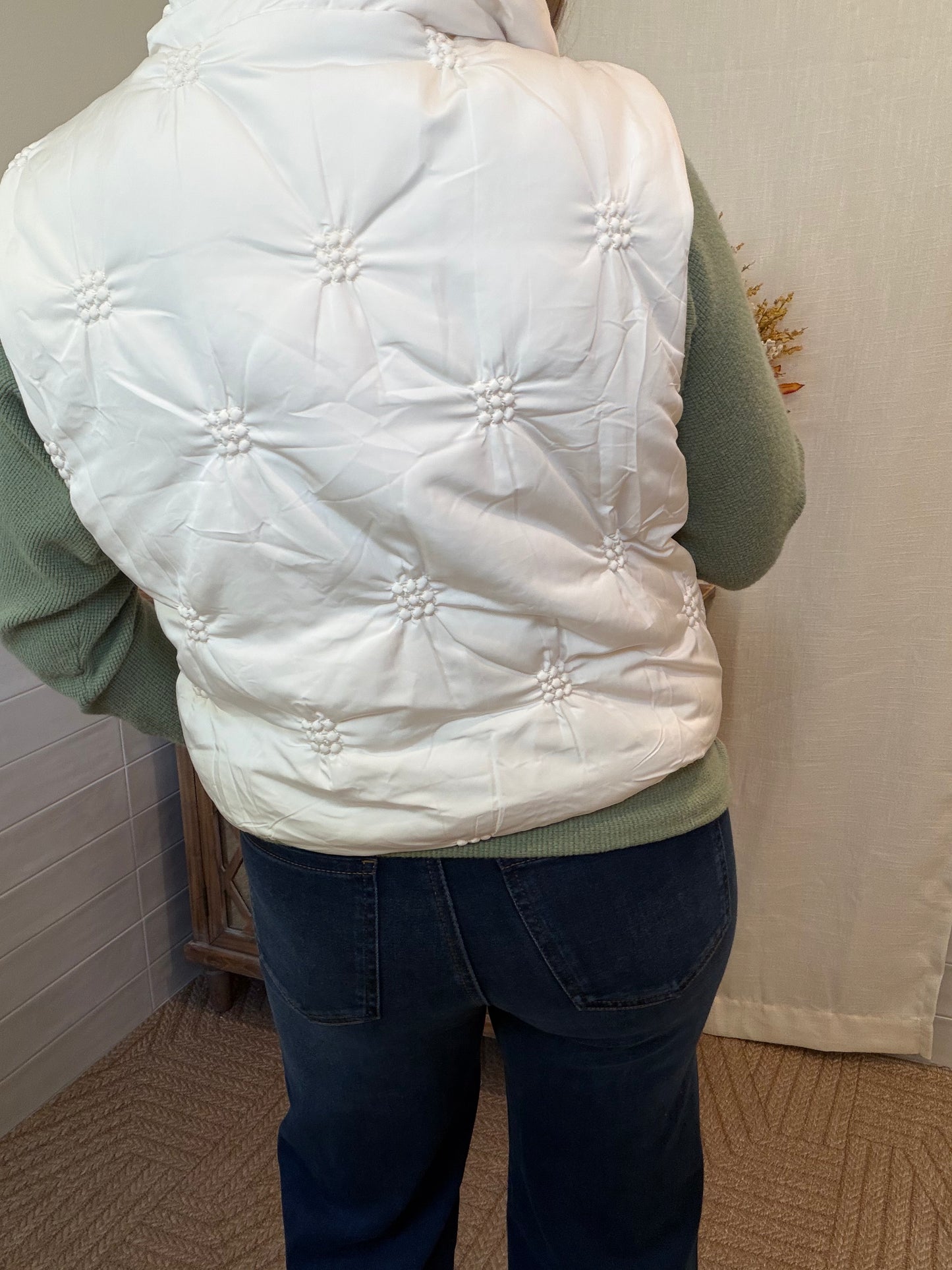 Cream Quilt Vest