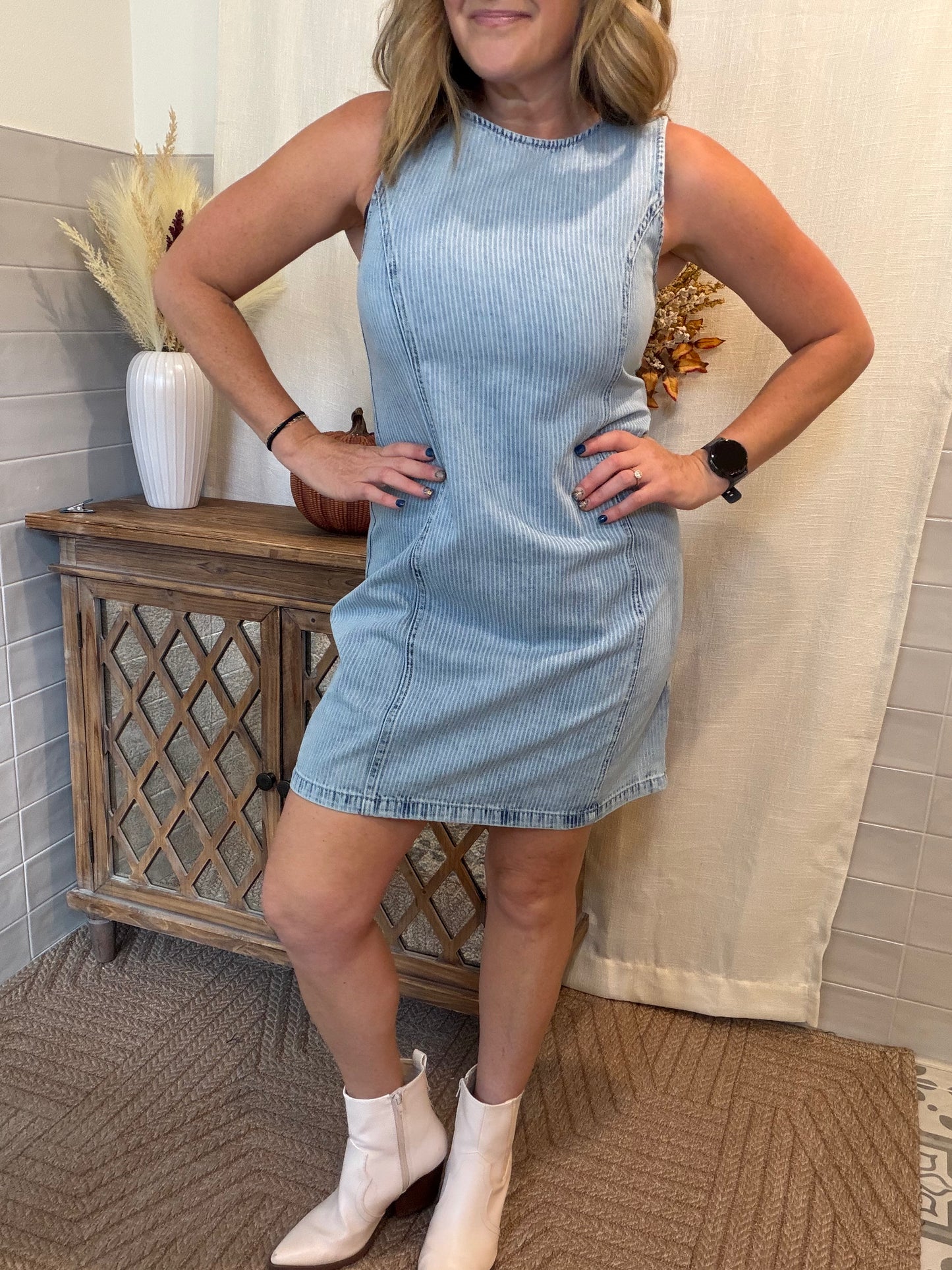 Dahlia Indigo Stripe Dress