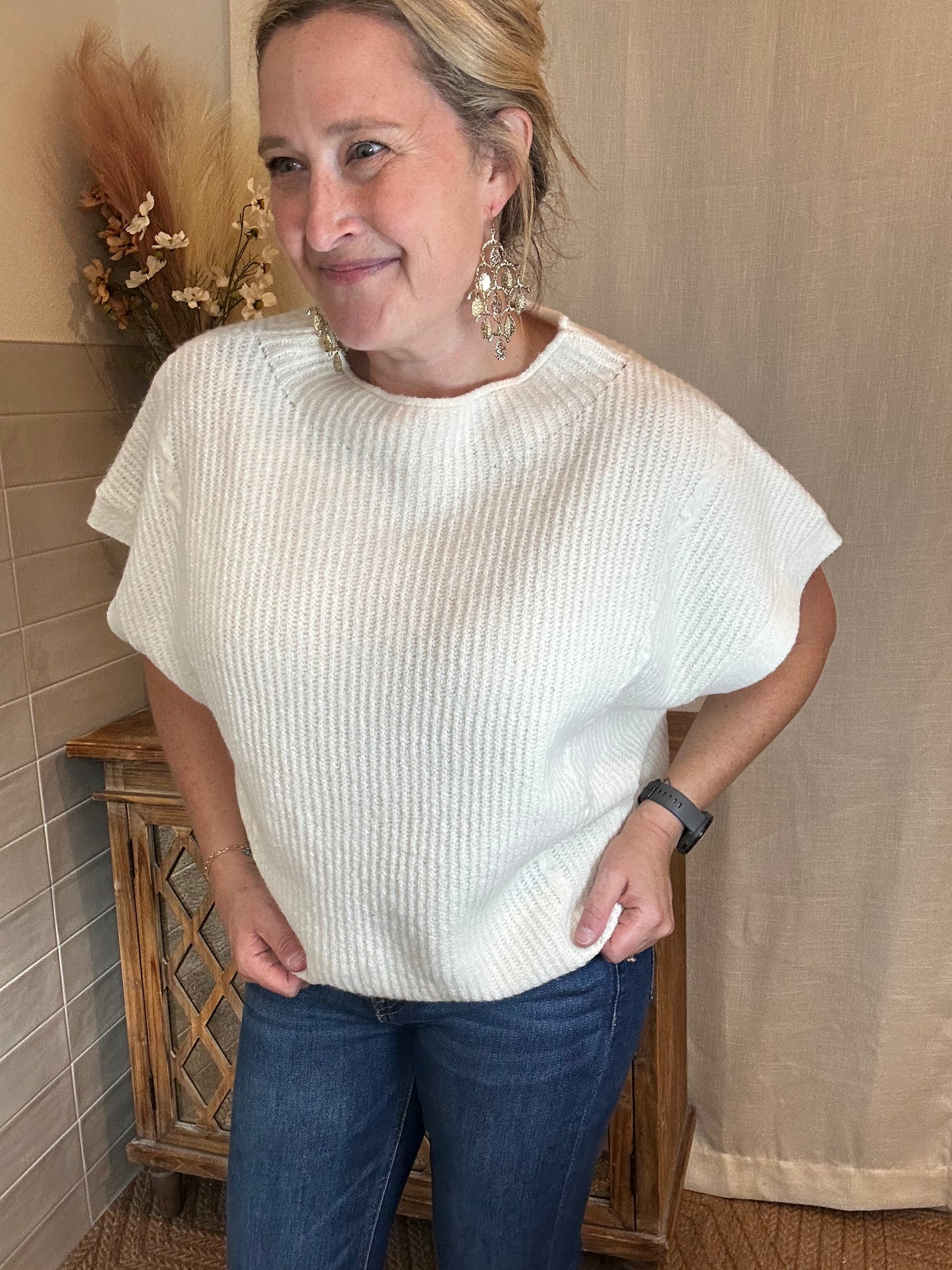 Cream Cable Sweater