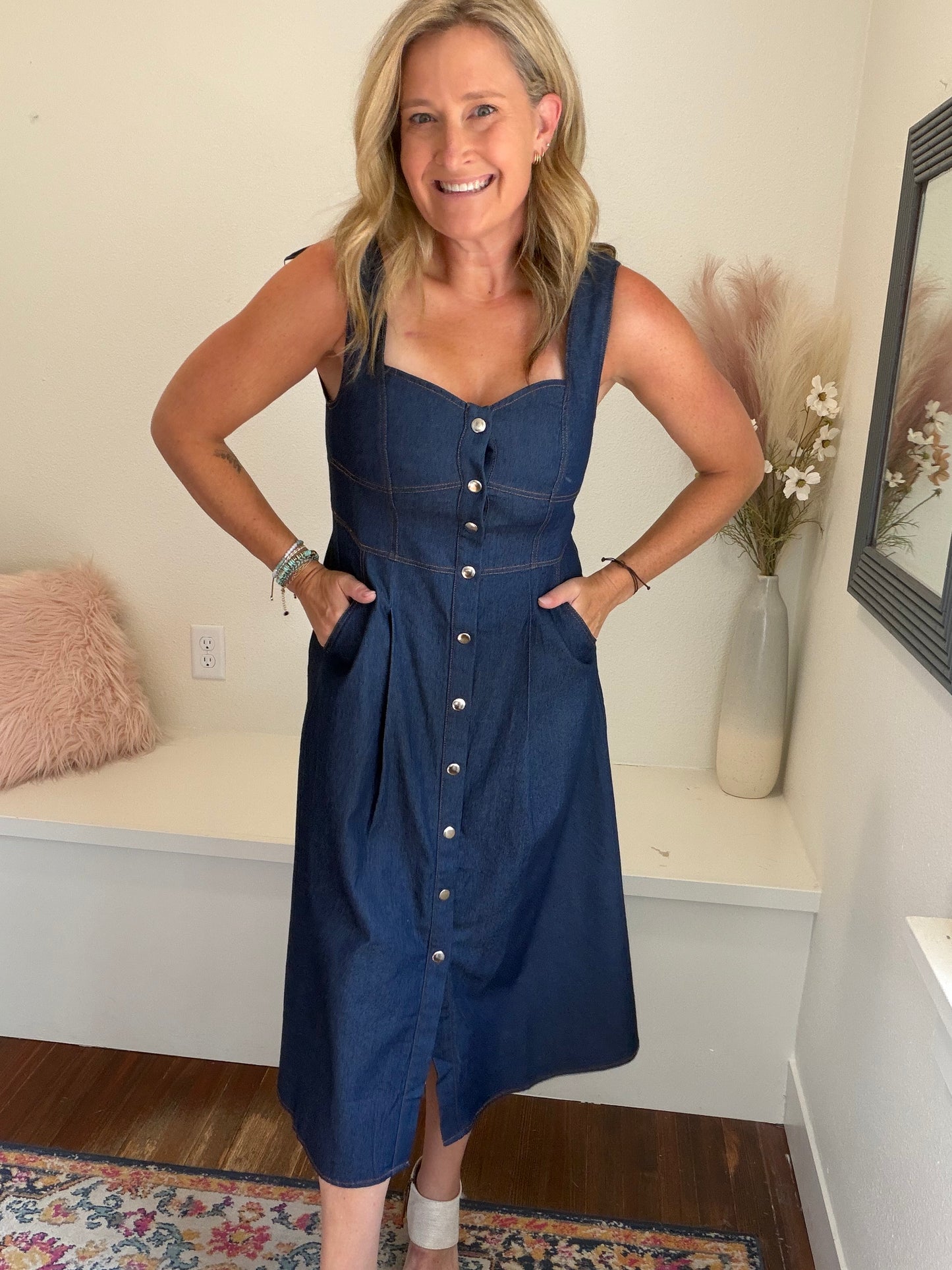 Denim Blue Button Down Dress