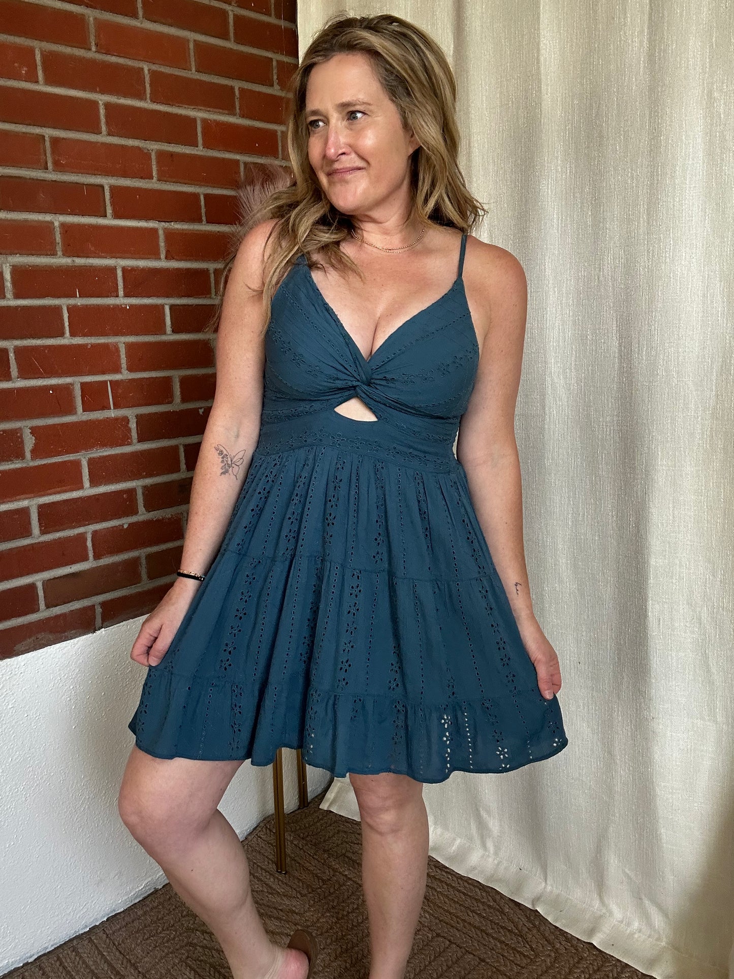 Teal Twist Dress