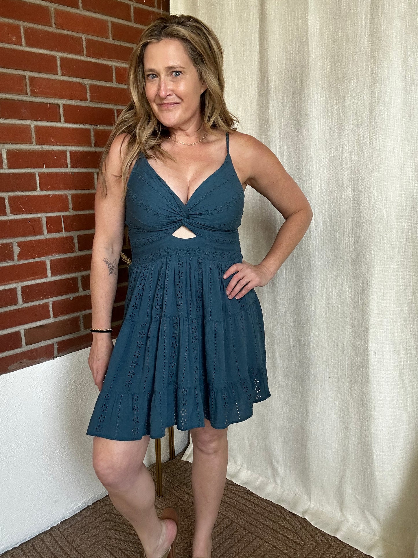 Teal Twist Dress