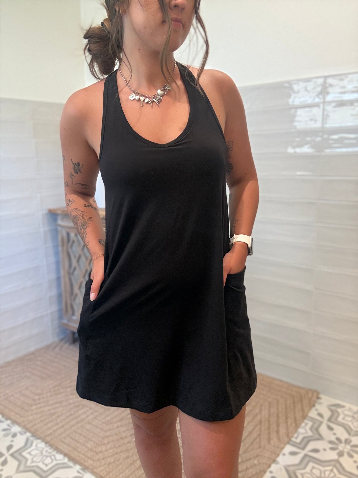 Modal Scuba Romper - Black