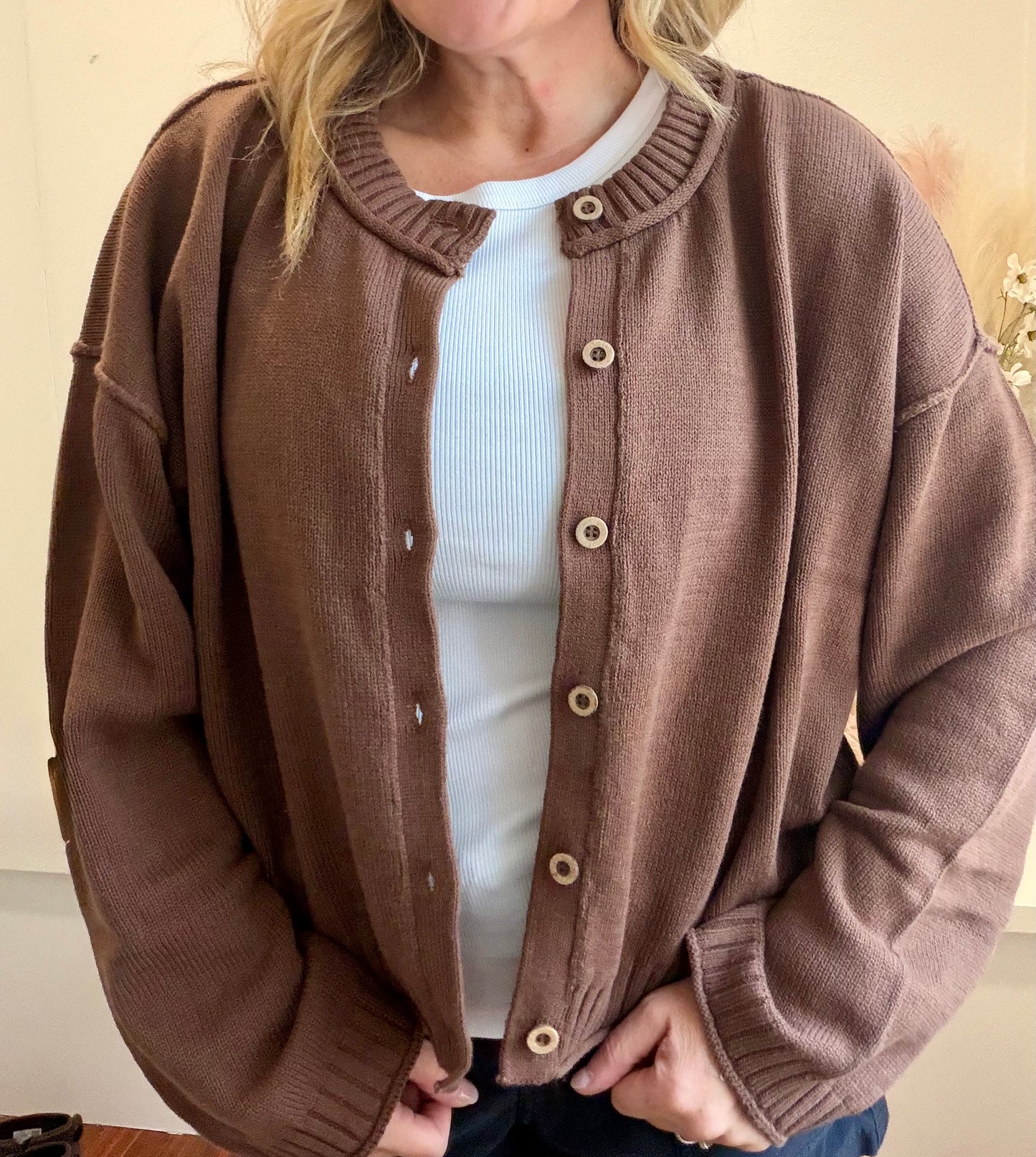 Brown Knit Cardigan