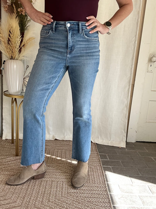 Sophia High Rise Crop Flare Jeans