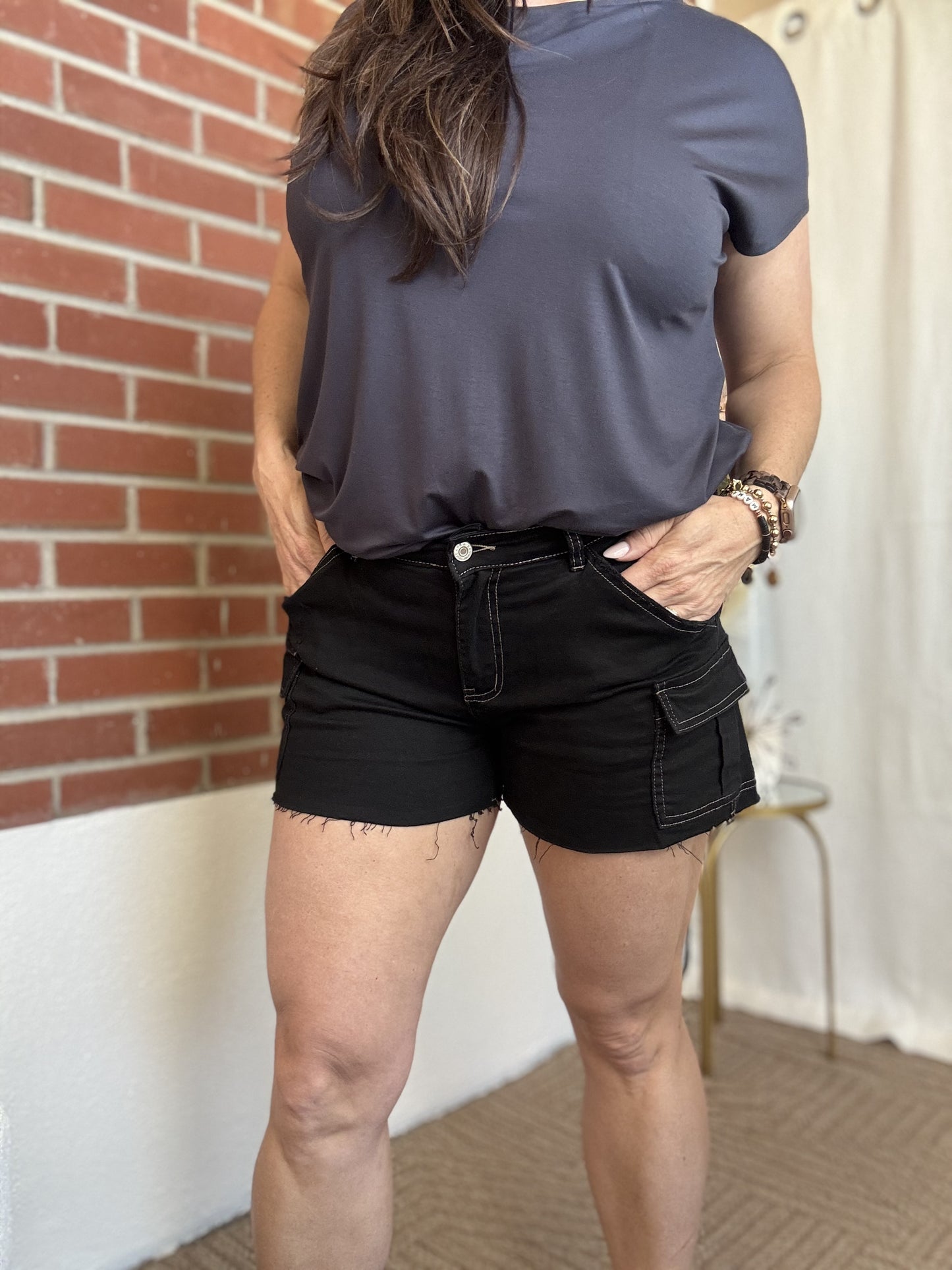 Mineral Wash Cargo Shorts
