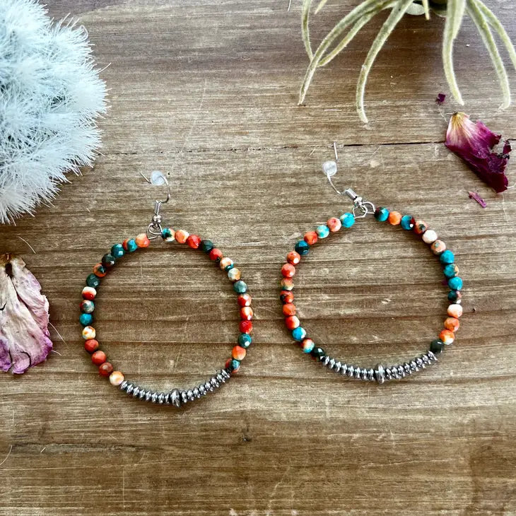 Hematite Hoop Earrings