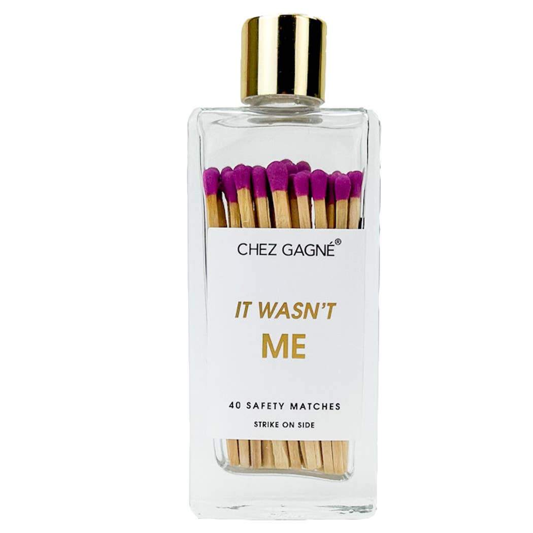 It Wasn't Me Matches - Glass Bottle Matchsticks