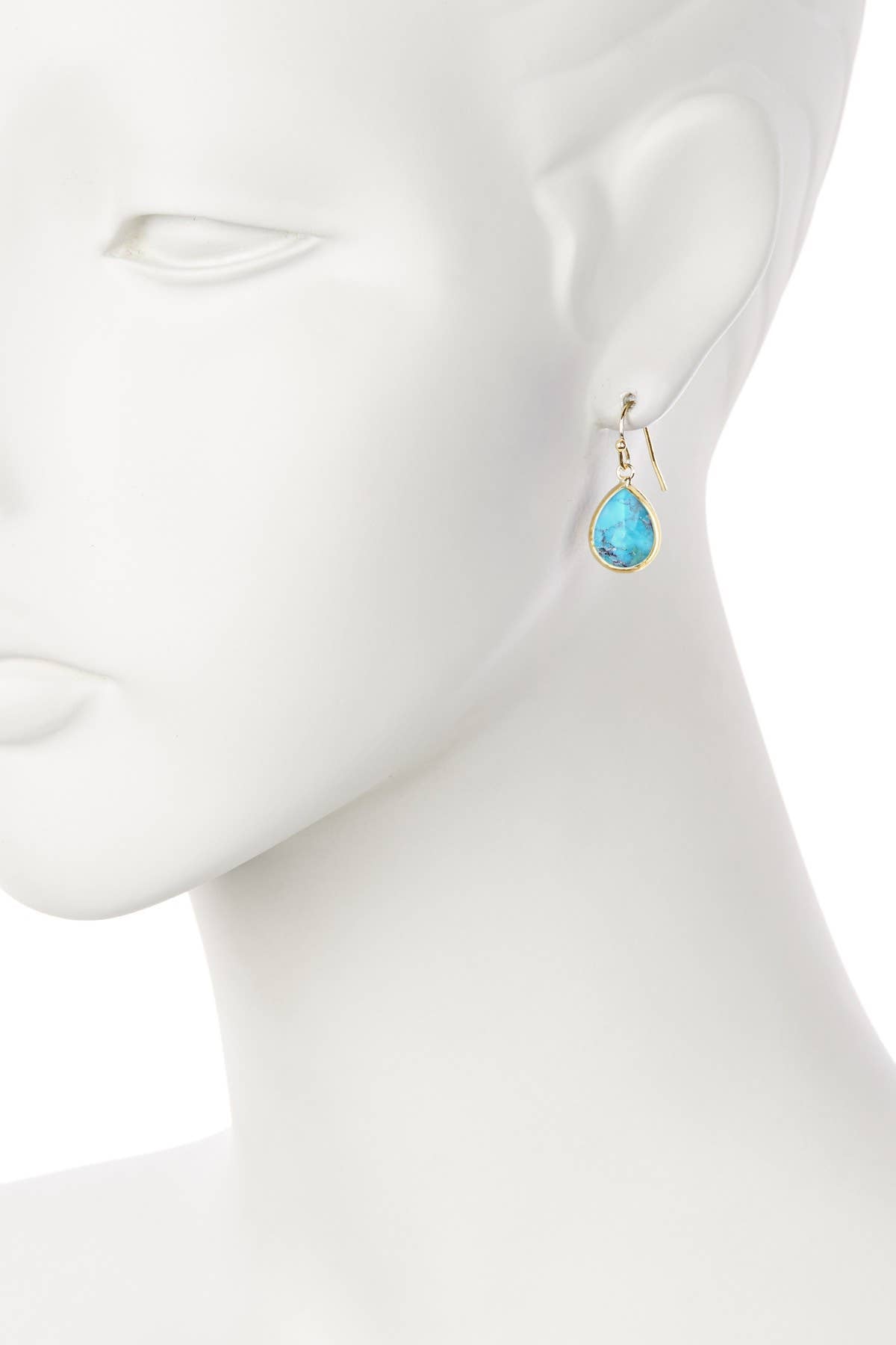 Stabilized Turquoise Teardrop Earrings - GF