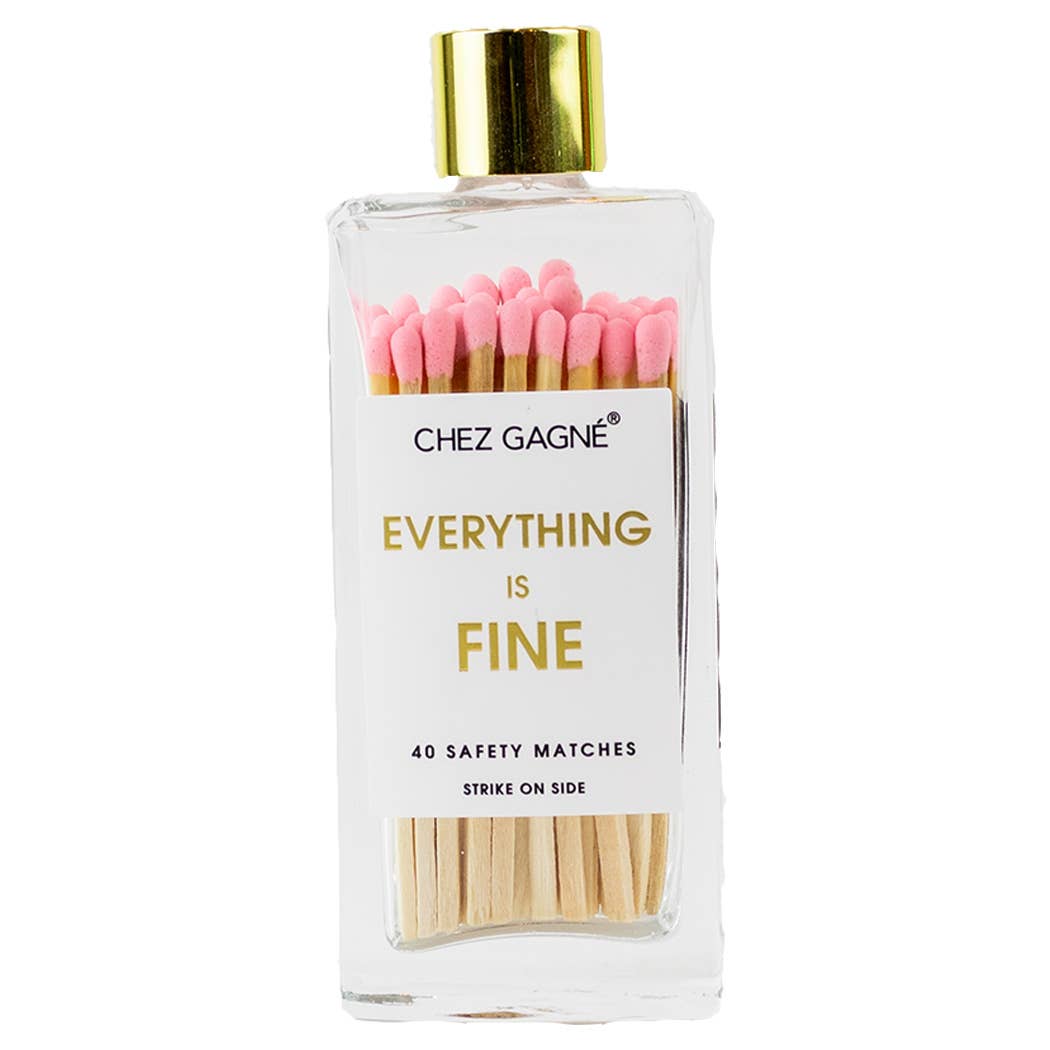 Everything is Fine Matches - Glass Bottle Matchsticks
