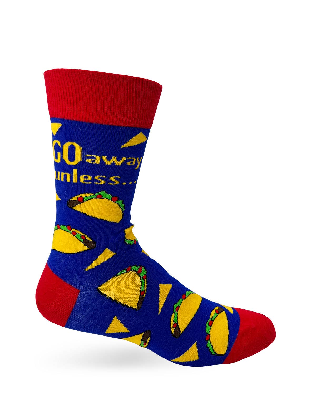Go Away Unless You Have Tacos- Men's Novelty Crew Socks