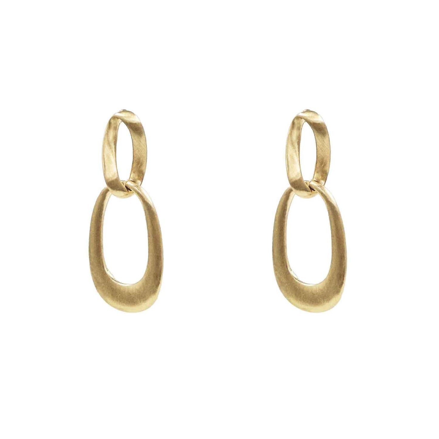 Matte Gold Circle Earrings