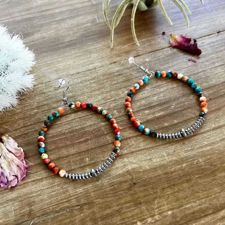 Hematite Hoop Earrings