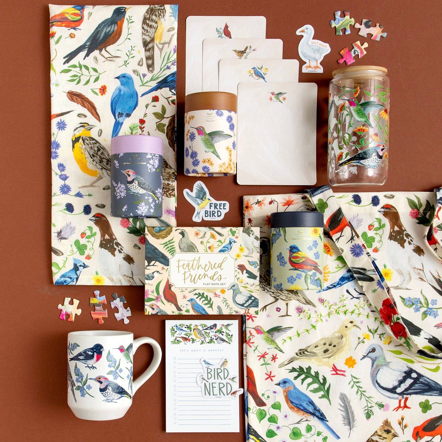 Feathered Friends - 100 Piece Birds Jigsaw Puzzles Set of 3