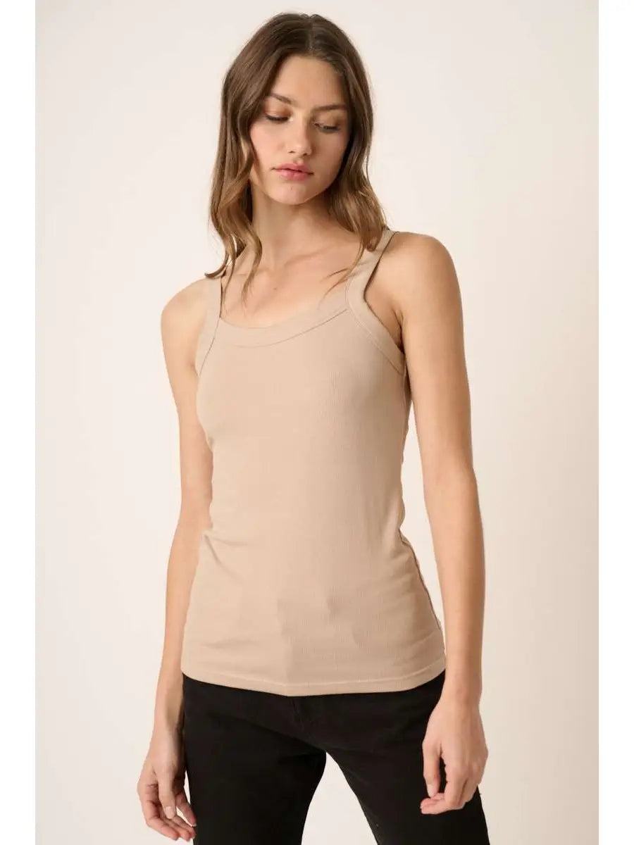 Soft Ribbed Square Neck Tank Tops - Several Colors