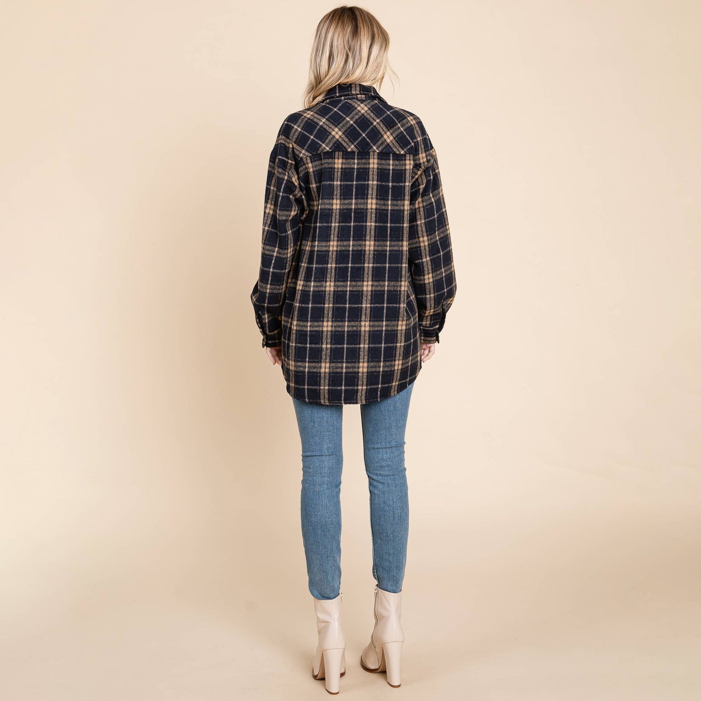 Plaid Flannel Shacket Shirt